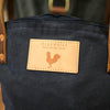 MEANWHILE ON THE FARM Blue Canvas Backpack - PopRock Vintage. The cool quotes t-shirt store.