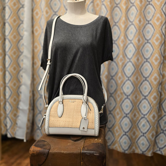 KATE SPADE White/Straw Crossbody - PopRock Vintage. The cool quotes t-shirt store.