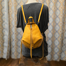  REBECCA MINKOFF Yellow Leather Backpack - PopRock Vintage. The cool quotes t-shirt store.