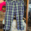 EMERALD 18 Blue/Green Plaid Long Shorts 16 - PopRock Vintage. The cool quotes t-shirt store.