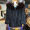 VINTAGE Persian Lamb w. Dark Mink Collar