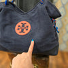 TORY BURCH Blue Canvas Tote AS IS - PopRock Vintage. The cool quotes t-shirt store.