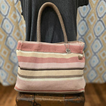  THE SAK Pink Stripe Woven Tote - PopRock Vintage. The cool quotes t-shirt store.