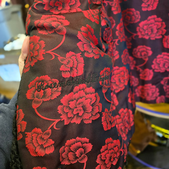 VINTAGE FUR Persian Lamb w. Light Brown Mink Collar