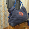 TORY BURCH Blue Canvas Tote AS IS - PopRock Vintage. The cool quotes t-shirt store.