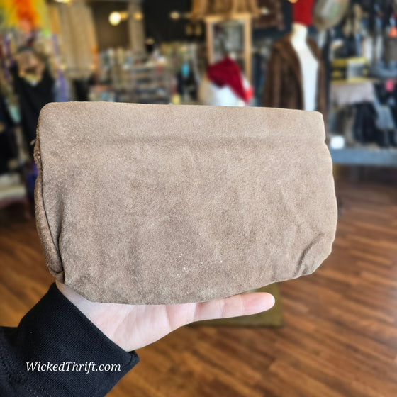 CLEARANCE VINTAGE Leather Pouch w. Bow