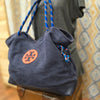 TORY BURCH Blue Canvas Tote AS IS - PopRock Vintage. The cool quotes t-shirt store.