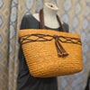 CHERI Orange Woven Straw Bag - PopRock Vintage. The cool quotes t-shirt store.