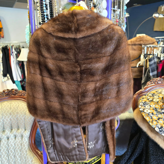 VINTAGE FUR Dark Mink Stole